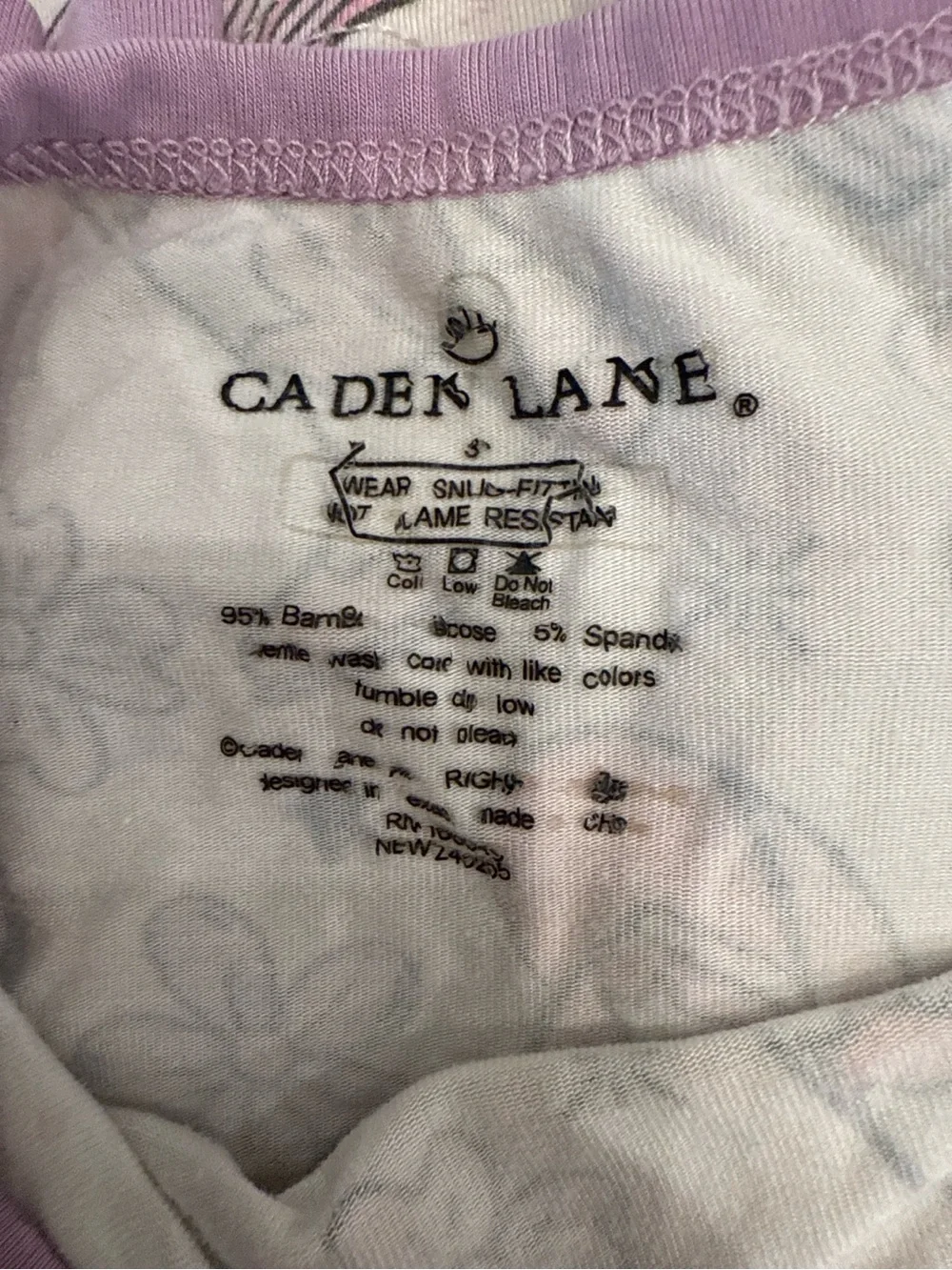 Caden Lane Bamboo Pajama Set 3T Pink Cowgirl Western Boots Hats Cactus